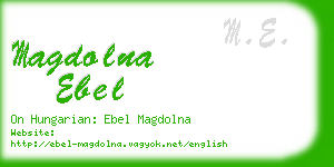 magdolna ebel business card